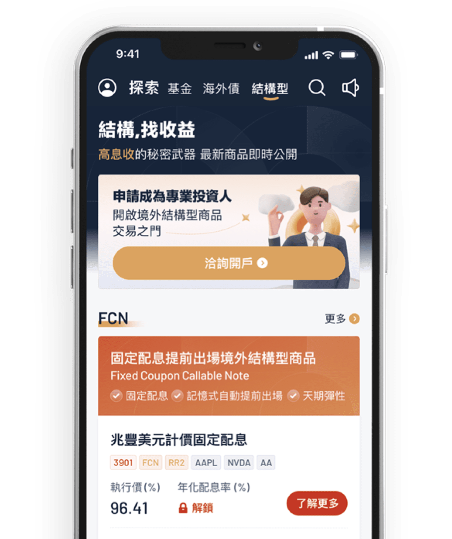 用最數位的方式完成最專業的投資
30,000 美金即可參與